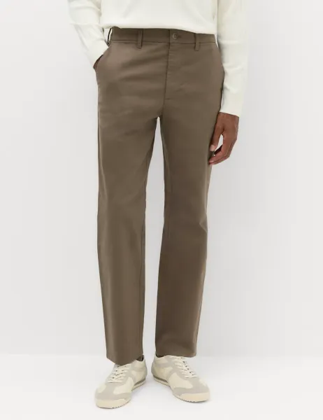 Marks & Spencer Regular Fit Stretch Chinos Mole