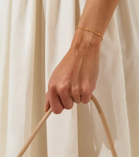 18ct Gold Plated Ball Chain Bracelet