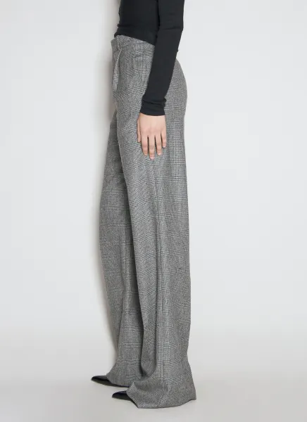 Prince Of Wales Flared Pants