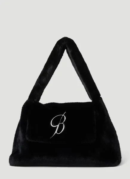 Faux Fur Logo Handbag