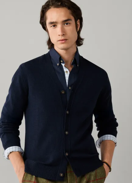 Hackett Lambswool Buttoned Cardigan