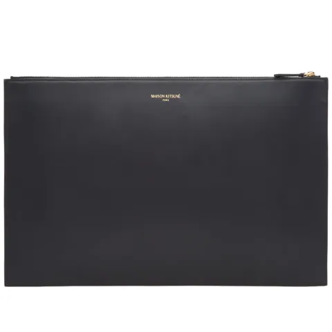 Maison Kitsuné Tricolour Leather Portfolio