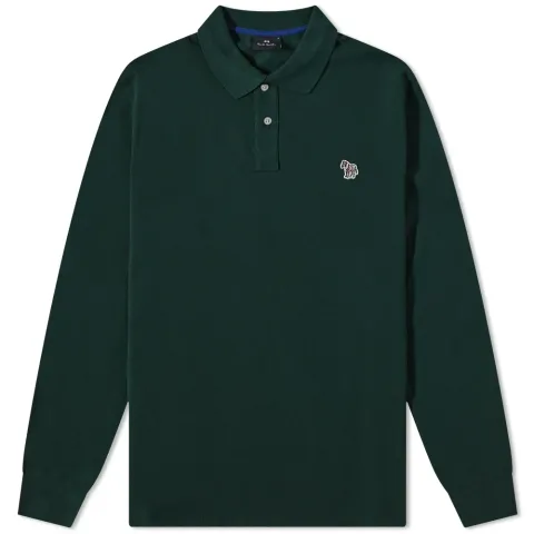 Long Sleeve Zebra Polo Shirt