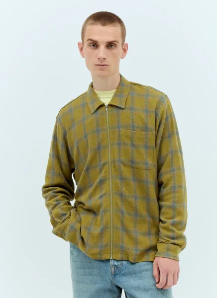 Twisted Yarn Plaid Shirt