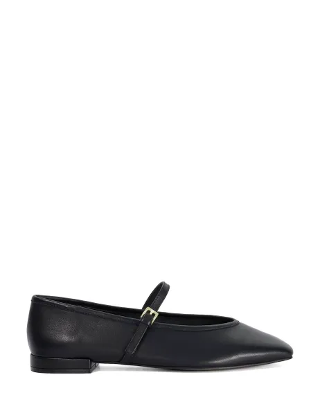 Dune London Leather Square Toe Mary Jane Ballet Pumps