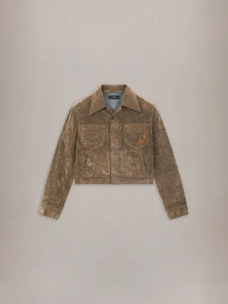 WOMEN - WOMEN'S FLOCK VINTAGE CUT DENIM JACKET - Fossil
