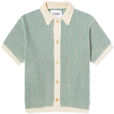 Plated Knit Short Sleeve Shirt