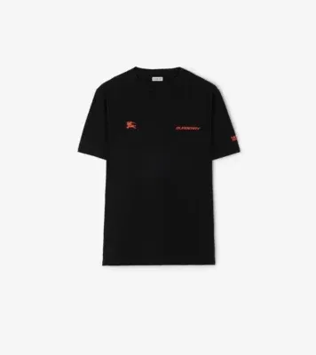 London Map Cotton T-shirt in Black