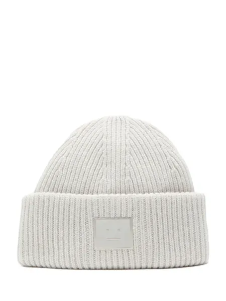 Face Logo Beanie Light Grey
