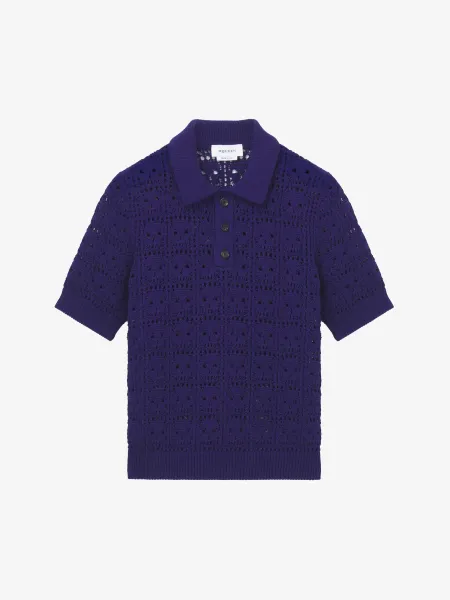 Skull Crochet Polo Shirt