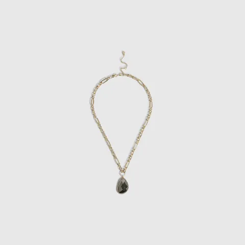 River Island Irregular Stone Pendant Necklace