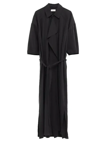 Asymmetrical Shirt Dress Black