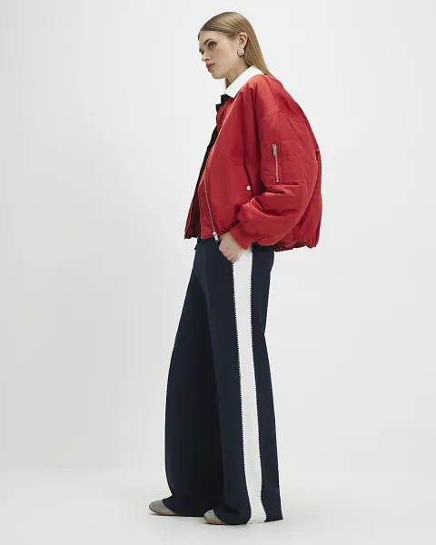 River Island Colour Blocked Wide Leg Trousers