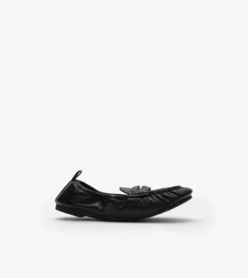 Leather Fawn Loafers in Black