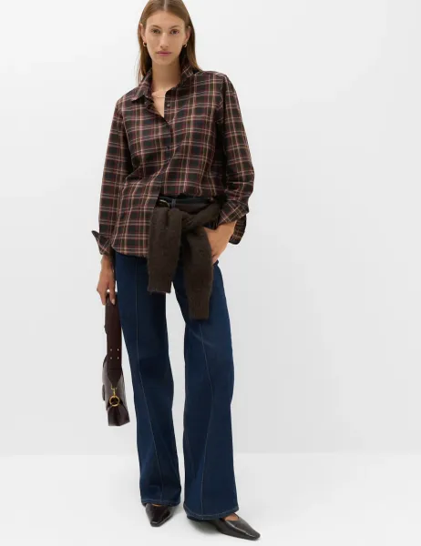 Marks & Spencer Checked Shirt Black Mix