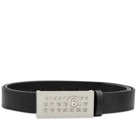 Number Logo Leather Belt