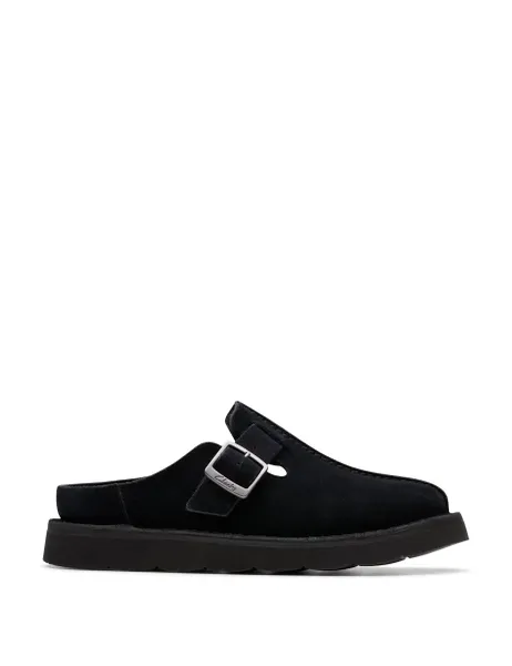 Clarks Suede Slip-On Shoes Black
