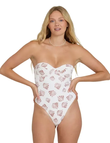 Billabong Sandy Shells Hailey Wired Bandeau Swimsuit Multi