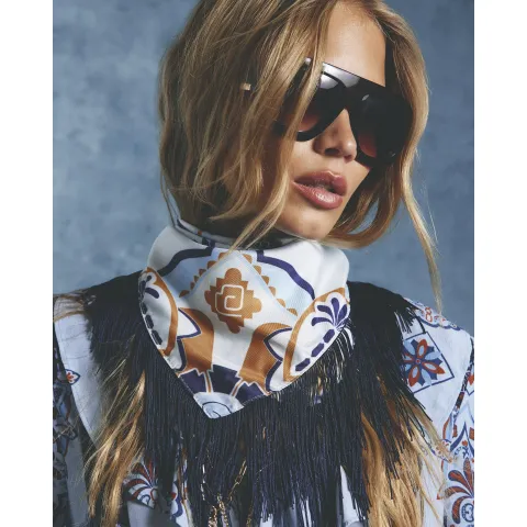 River Island Tapestry Fringe Scarf