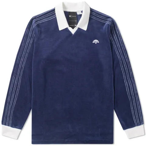 Adidas x Alexander Wang Velour Long Sleeve Polo