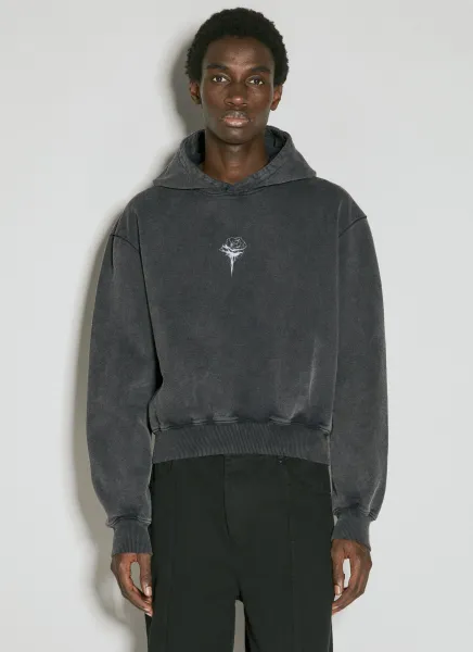 Rose Cropped Hooded Sweatshirt