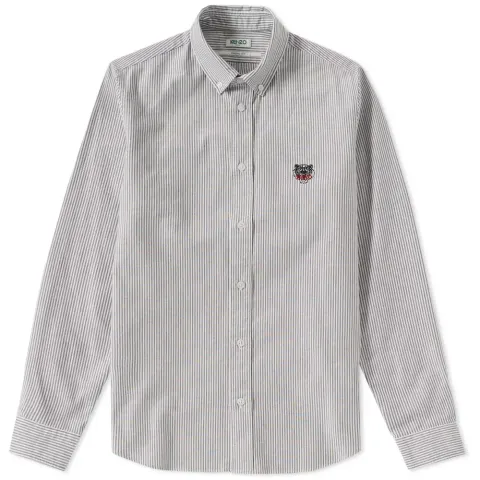 Button Down Embroidered Tiger Shirt