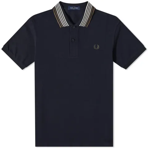 Striped Collar Polo