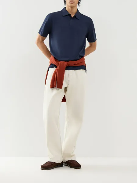 PS Paul Smith Organic Cotton Knitted Polo Shirt