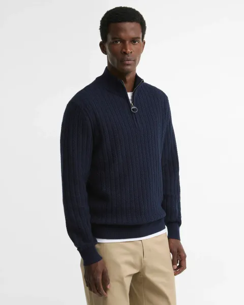 Herringbone Half-Zip Jumper