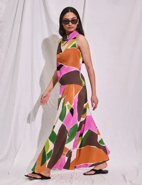 RO&ZO Geometric Maxi Skirt