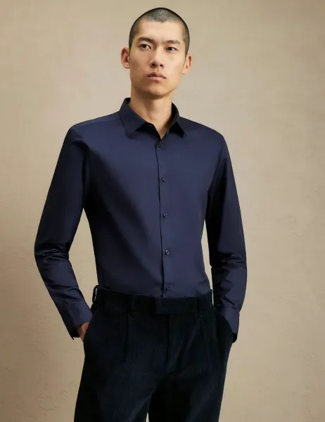 River Island Slim Fit Shirt Navy
