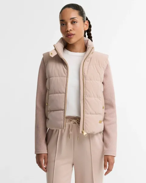 BARBOUR Balaton Faux-Velvet Quilted Sweatshirt