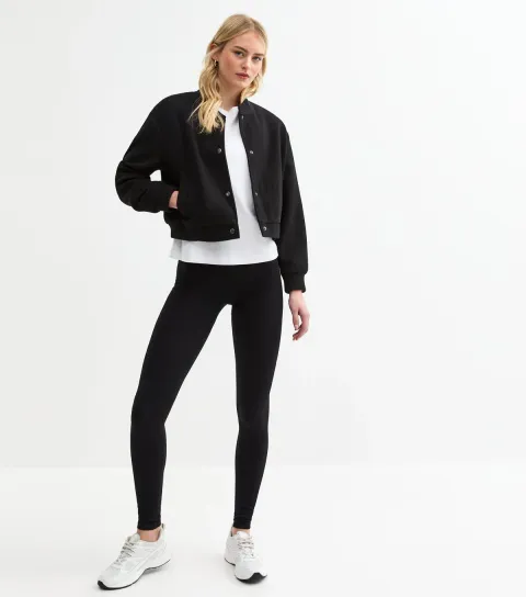 Women's Tall Black High Waisted Seamless Leggings