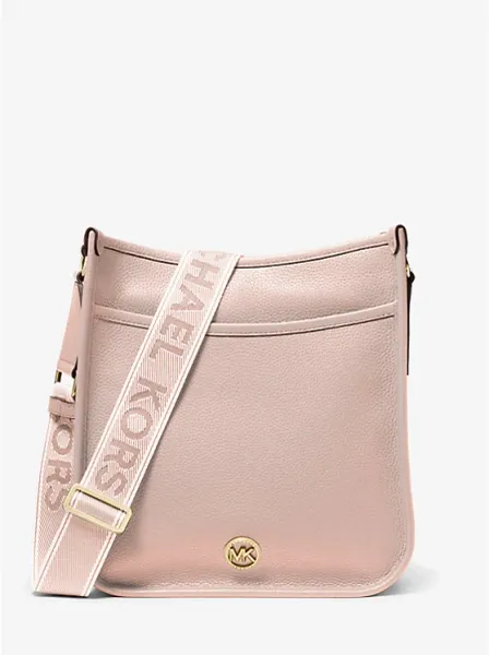 Michael Kors Luisa Large Pebbled Leather Messenger Bag