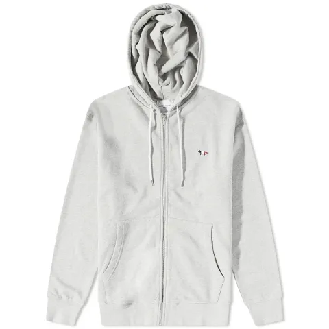 Maison Kitsuné Tricolor Fox Patch Zip Hoodie