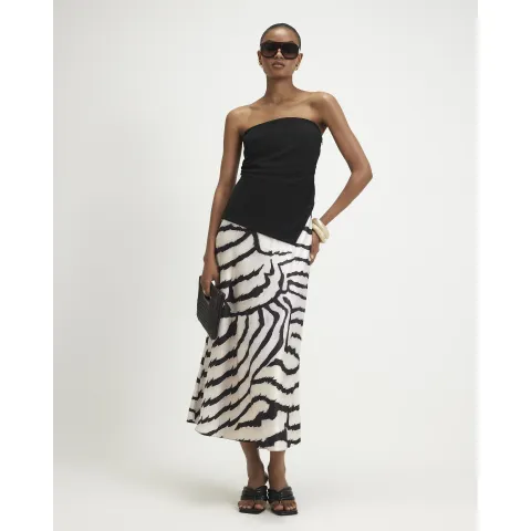 River Island Print Bandeau Hybrid Maxi Dress