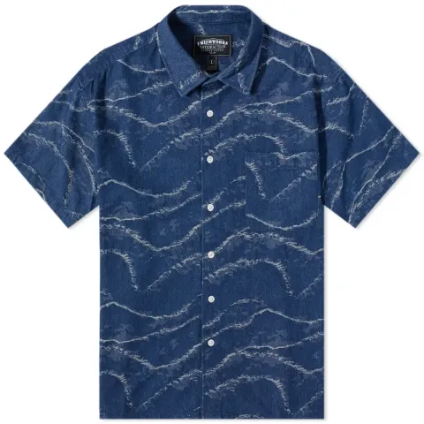 Wave Denim Half Shirt