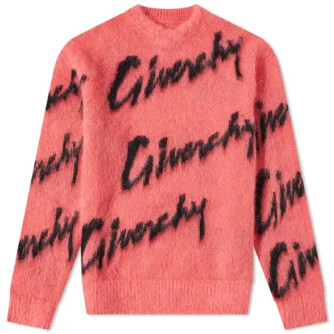 Intarsia Signature Mohair Crew Knit