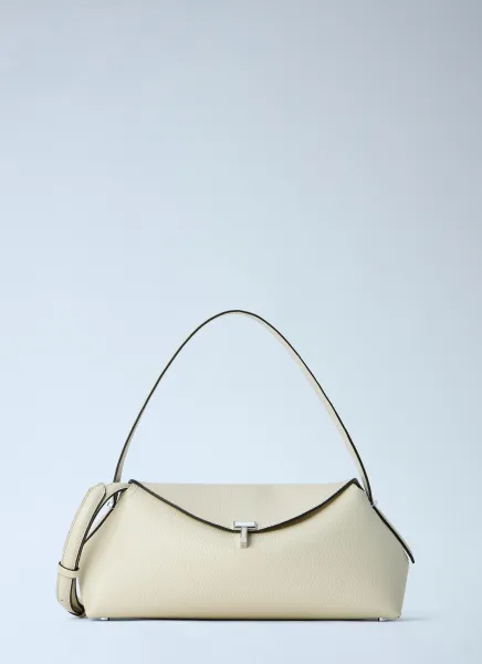T-Lock Grained-Leather Shoulder Bag