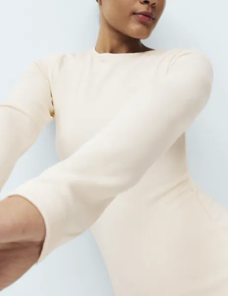 Marks & Spencer Heatgen Medium Thermal Crew Neck Top Light Cream