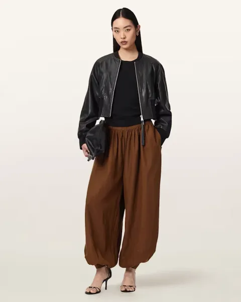 Harrie Linen Blend Baggy Fit Trousers