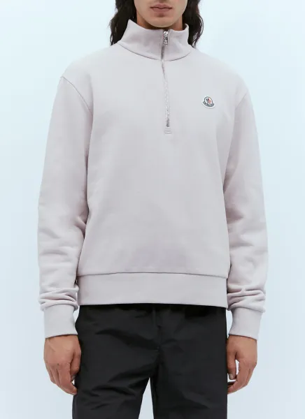 Logo Patch Half-Zip Sweatshirt