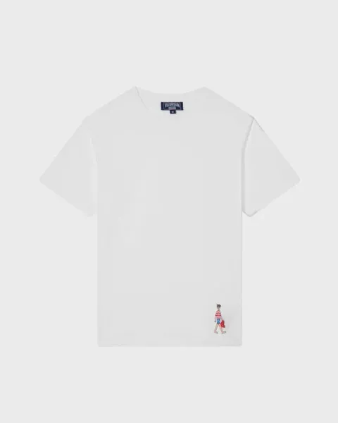 Vilebrequin Men Cotton T-shirt Small Placed Wally