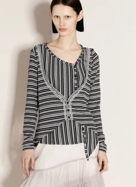 Double Jersey Striped Top