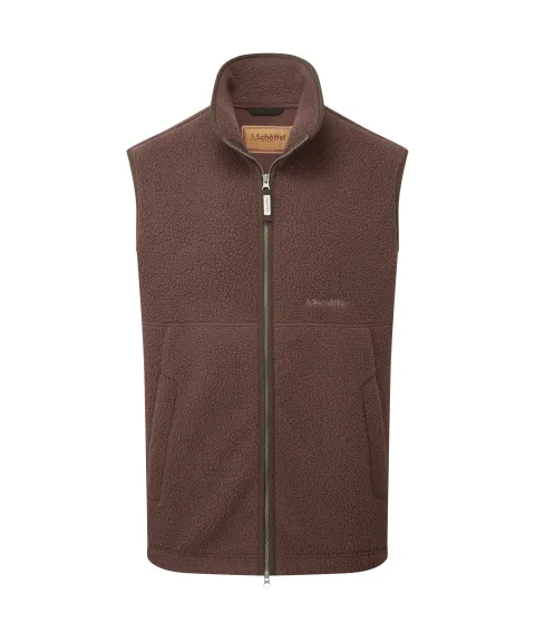 Schöffel Country Oakham Retro Fleece Gilet - Mahogany