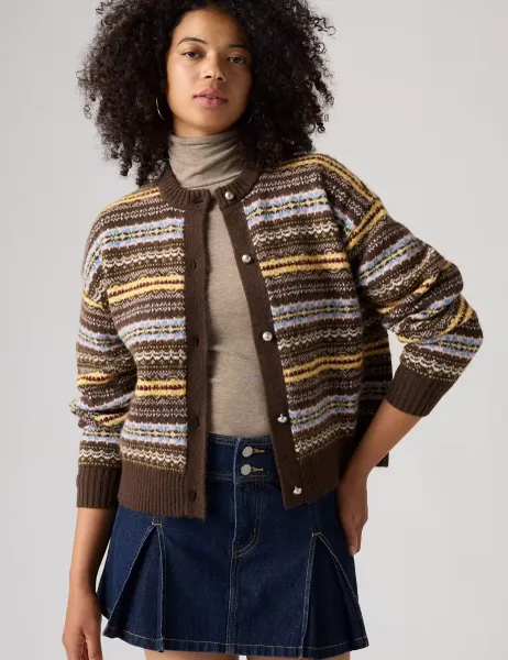 Levi's Levi's Patterned Crew Neck Cardigan
