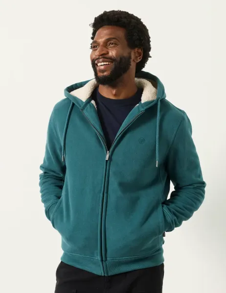 FatFace Pure Cotton Hoodie Dark Teal