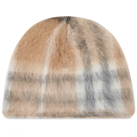Giant Check Mohair Beanie