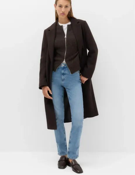 Marks & Spencer Sienna Mid Rise Straight Leg Jeans Light Indigo