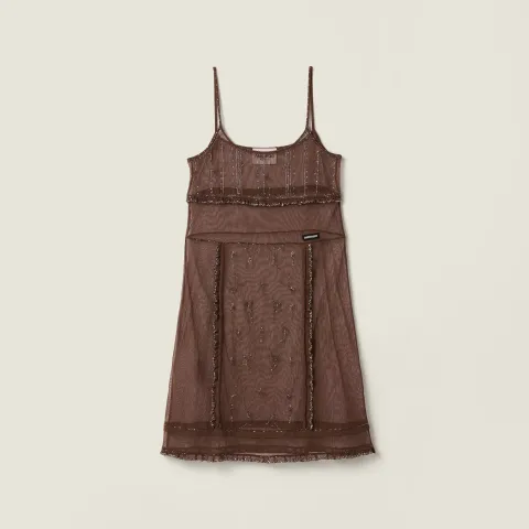 Embellished tulle dress